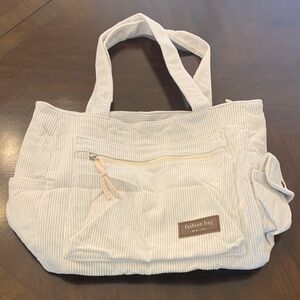 Fashion Bag Y2K Corduroy Style Women's Cream Tote Bag Purse